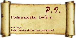 Podmaniczky Iván névjegykártya