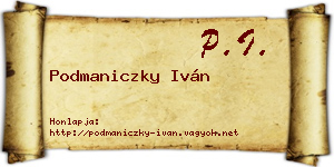 Podmaniczky Iván névjegykártya